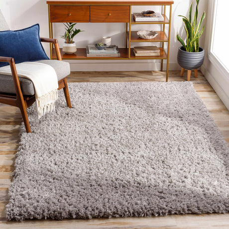 Siari Solid Medium Gray Shag Rug - Ornate Home