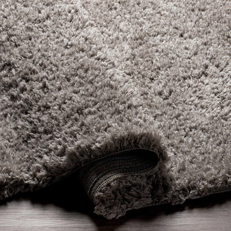 Siari Solid Medium Gray Shag Rug - Ornate Home