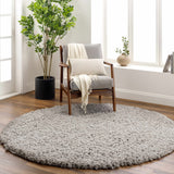 Siari Solid Medium Gray Shag Rug - Ornate Home