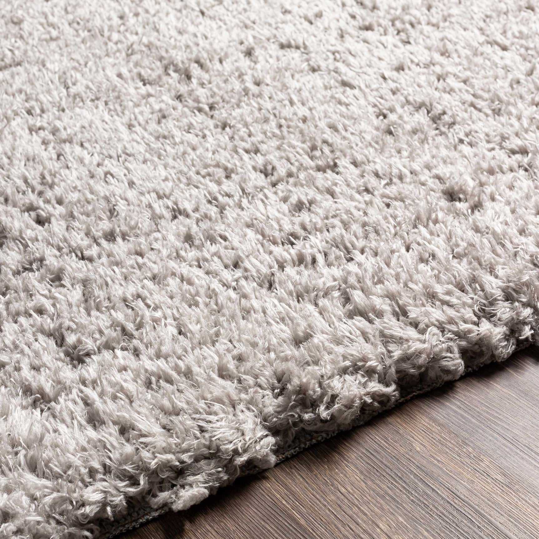 Siari Solid Medium Gray Shag Rug - Ornate Home