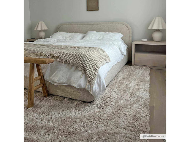 Siari Solid Oatmeal Shag Rug - Ornate Home