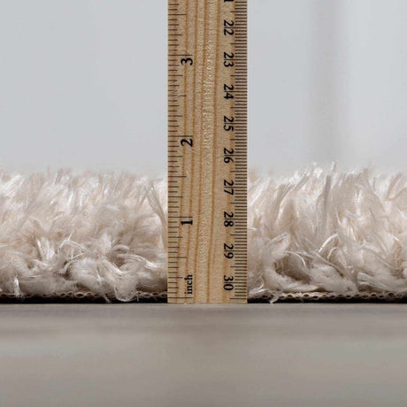 Siari Solid Oatmeal Shag Rug - Ornate Home