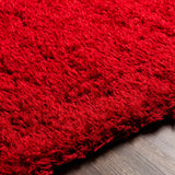 Siari Solid Red Shag Rug - Ornate Home
