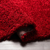 Siari Solid Red Shag Rug - Ornate Home
