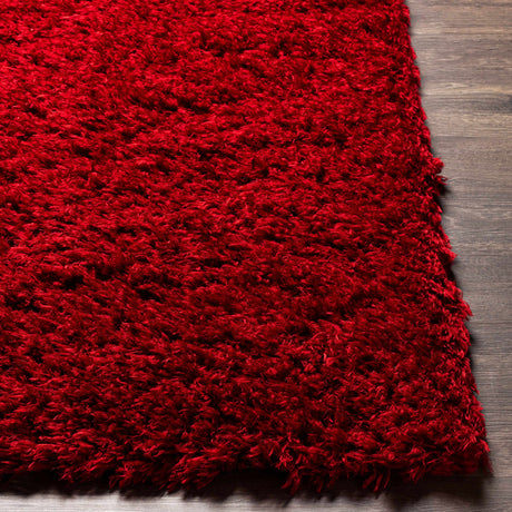 Siari Solid Red Shag Rug - Ornate Home