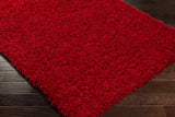 Siari Solid Red Shag Rug - Ornate Home