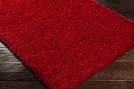 Siari Solid Red Shag Rug - Ornate Home