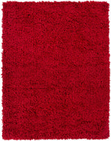 Siari Solid Red Shag Rug - Ornate Home