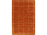 Siarl Burnt Orange Checkered Area Rug - Ornate Home