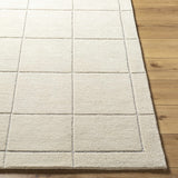 Siarl Cream Checkered Area Rug - Ornate Home