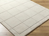 Siarl Cream Checkered Area Rug - Ornate Home