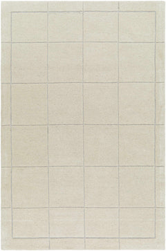 Siarl Cream Checkered Area Rug - Ornate Home