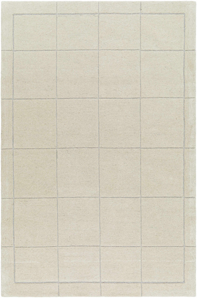 Siarl Cream Checkered Area Rug - Ornate Home