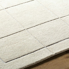 Siarl Cream Checkered Area Rug - Ornate Home