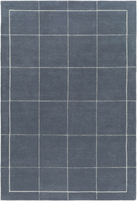 Siarl Dark Gray Checkered Area Rug - Ornate Home