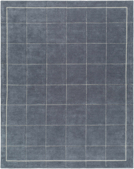 Siarl Dark Gray Checkered Area Rug - Ornate Home