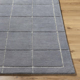 Siarl Dark Gray Checkered Area Rug - Ornate Home