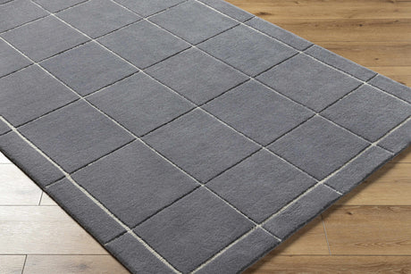 Siarl Dark Gray Checkered Area Rug - Ornate Home