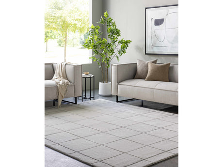 Siarl Gray Checkered Area Rug - Ornate Home