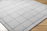 Siarl Gray Checkered Area Rug - Ornate Home