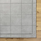 Siarl Gray Checkered Area Rug - Ornate Home