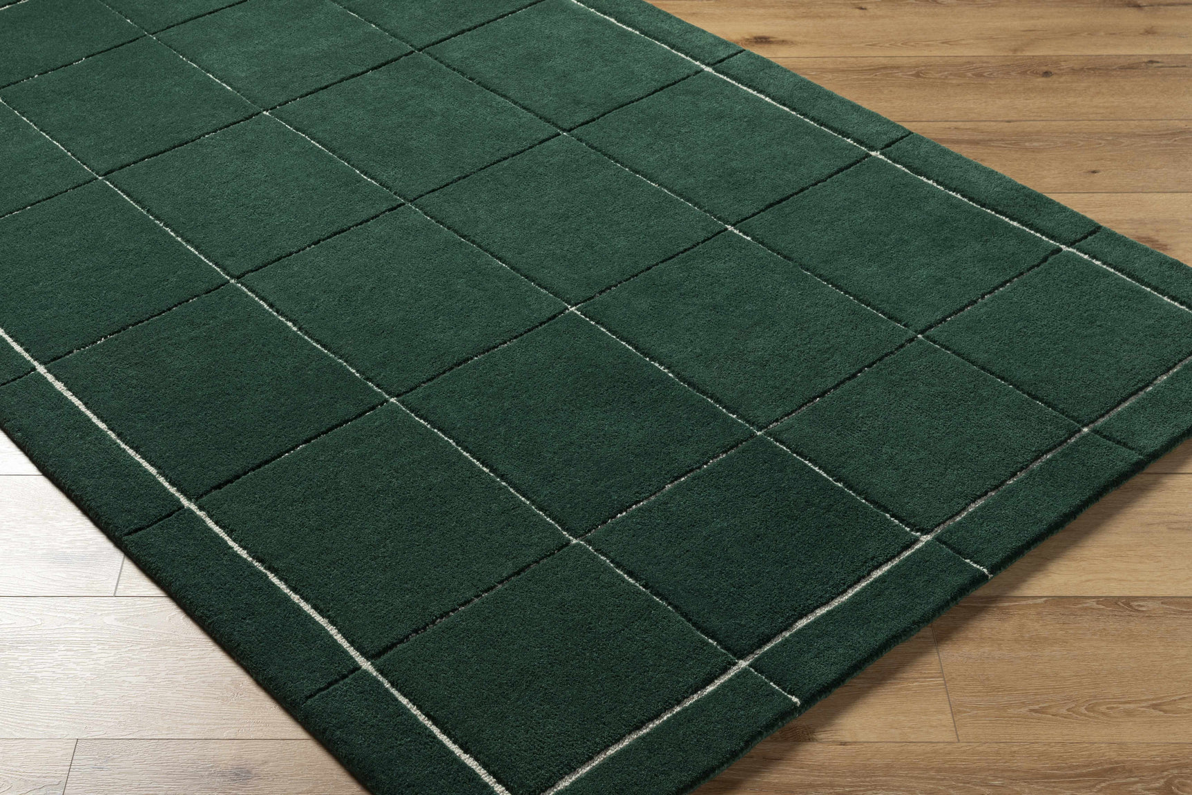 Siarl Green Checkered Area Rug - Ornate Home