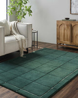 Siarl Green Checkered Area Rug - Ornate Home