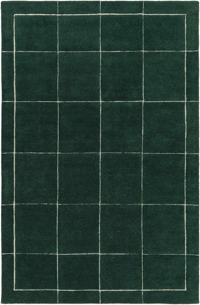 Siarl Green Checkered Area Rug - Ornate Home