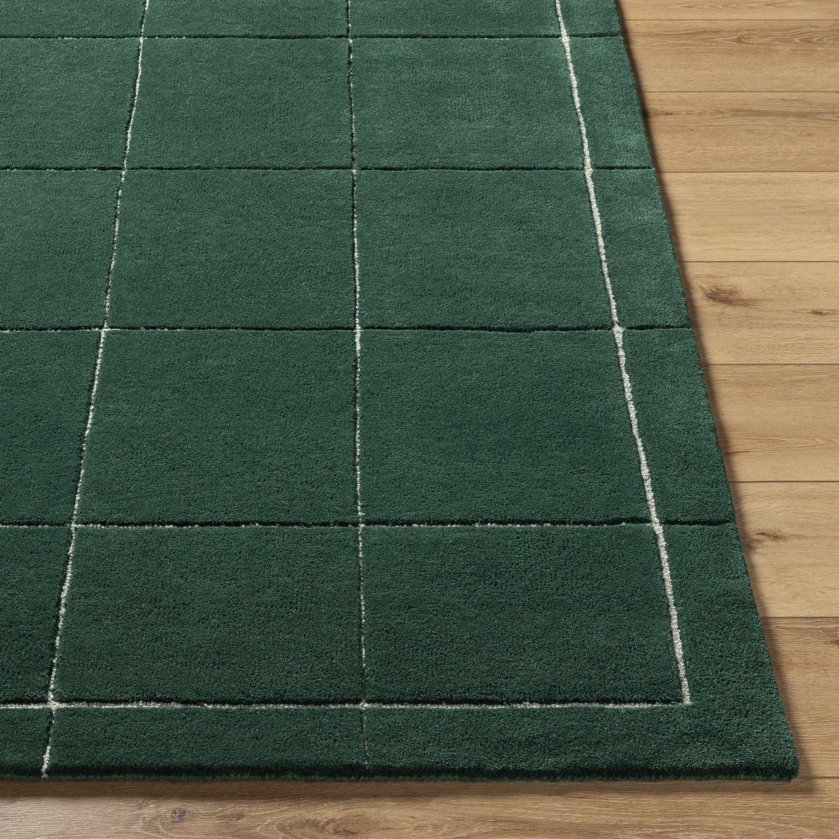 Siarl Green Checkered Area Rug - Ornate Home