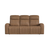Side Kick Simba Saddle Sofa with DDT, Wireless Charger, Cupholders and White LED Light - Ornate Home