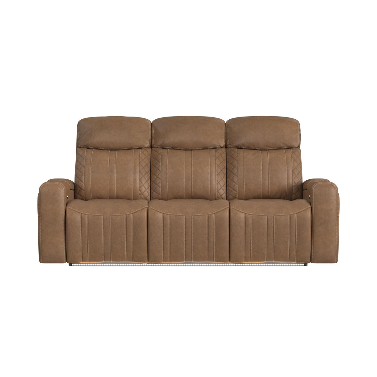 Side Kick Simba Saddle Sofa with DDT, Wireless Charger, Cupholders and White LED Light - Ornate Home