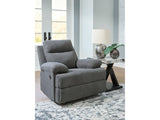 Side-Swipe Charcoal Rocker Recliner (Online Special Price) - Ornate Home