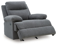 Side-Swipe Charcoal Rocker Recliner - Ornate Home