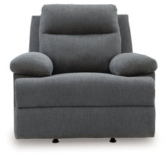 Side-Swipe Charcoal Rocker Recliner - Ornate Home