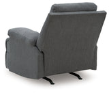 Side-Swipe Charcoal Rocker Recliner - Ornate Home