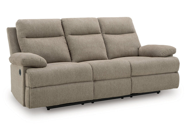 Side-Swipe Mocha REC Sofa w/Drop Down Table (Online Special Price) - Ornate Home