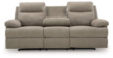 Side-Swipe Mocha REC Sofa w/Drop Down Table (Online Special Price) - Ornate Home