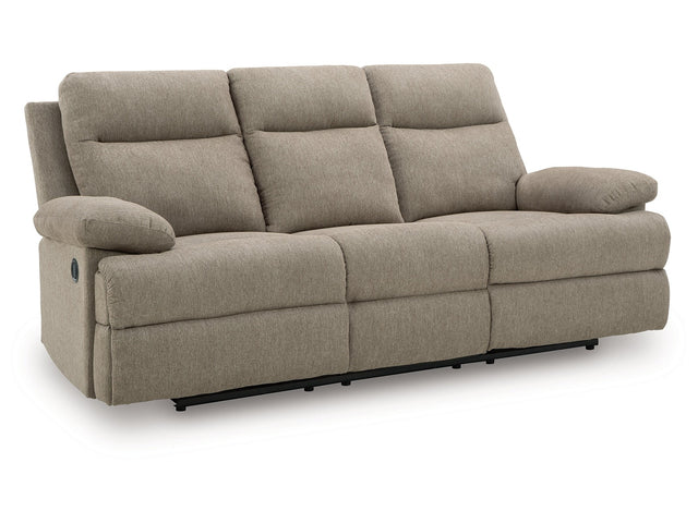 Side-Swipe Mocha REC Sofa w/Drop Down Table - Ornate Home