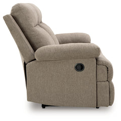 Side-Swipe Mocha REC Sofa w/Drop Down Table - Ornate Home
