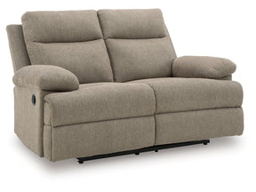 Side-Swipe Mocha Reclining Loveseat (Online Special Price) - Ornate Home