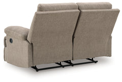 Side-Swipe Mocha Reclining Loveseat - Ornate Home