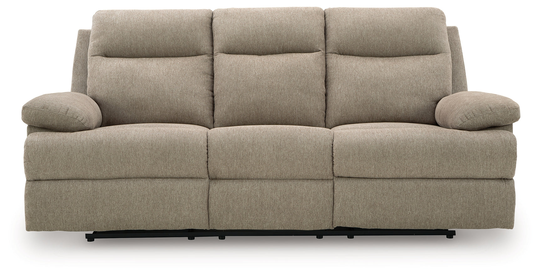 Side-Swipe Mocha Reclining Sofa and Loveseat - Ornate Home