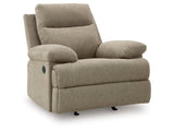 Side-Swipe Mocha Rocker Recliner - Ornate Home