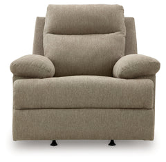 Side-Swipe Mocha Rocker Recliner - Ornate Home