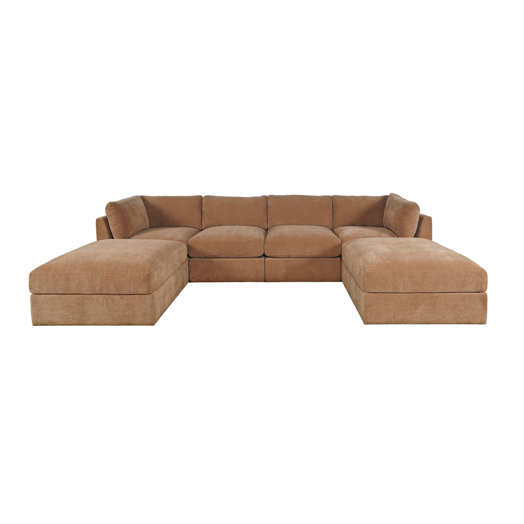 Sidney Brick Ottoman w/ Performance Fabric - Ornate Home