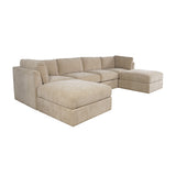Sidney Sandstone Ottoman w/ Performance Fabric - Ornate Home