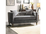 Sidonia Loveseat in Gray Velvet - Ornate Home