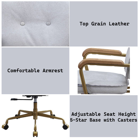 Siecross Vintage White Office Chair - Ornate Home