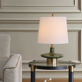 Sieler Glossy Green Table Lamp - Ornate Home