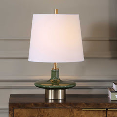 Sieler Glossy Green Table Lamp - Ornate Home